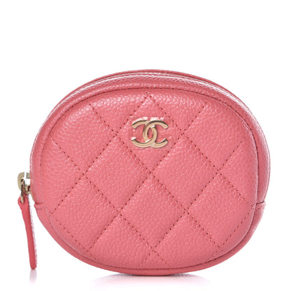 Chanel Iridescent Caviar Quilted Zip Around Classic Coin Purse Pink 1 of 8