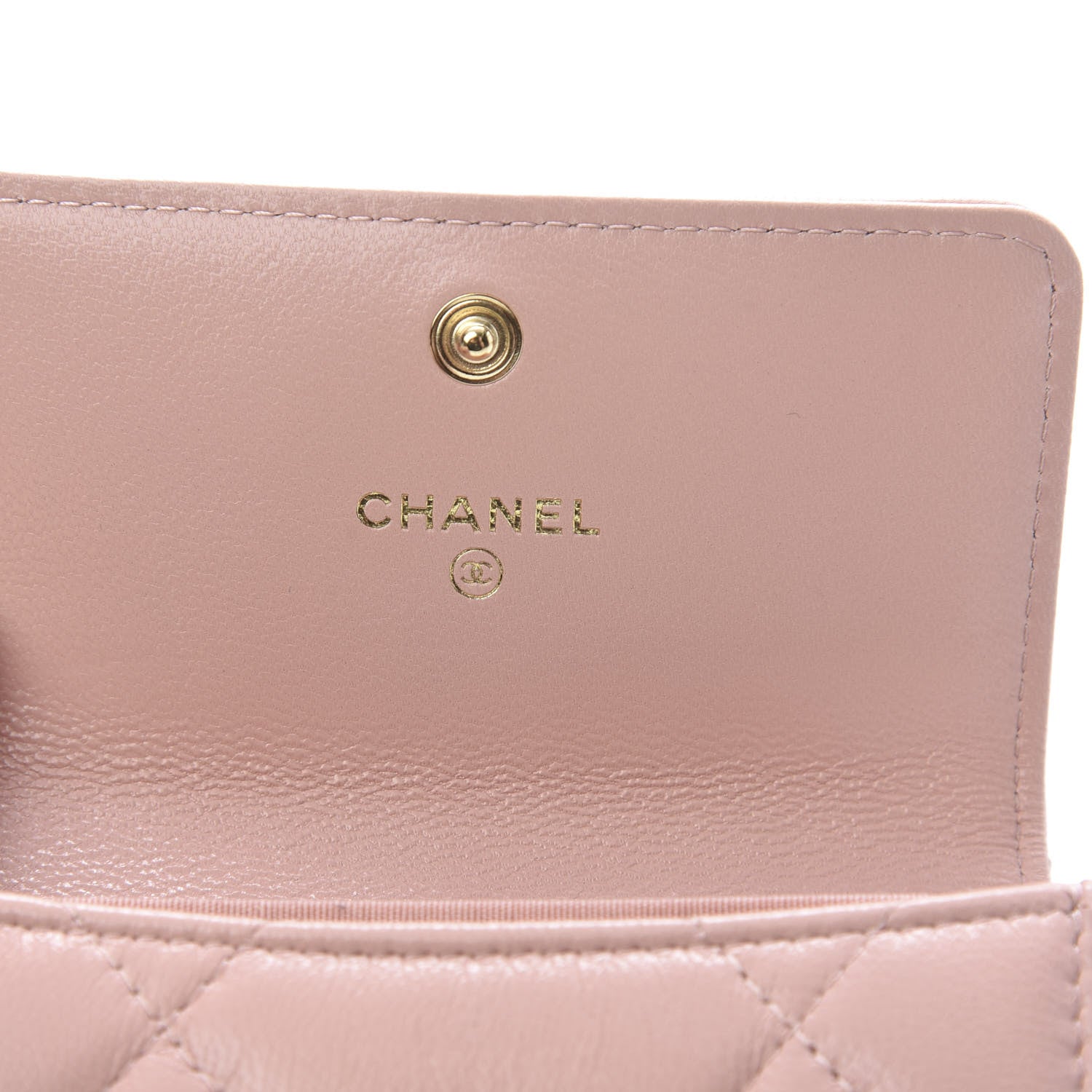 Chanel Shiny Goatskin Quilted 19 Flap Card Holder Wallet Pink 6 of 8