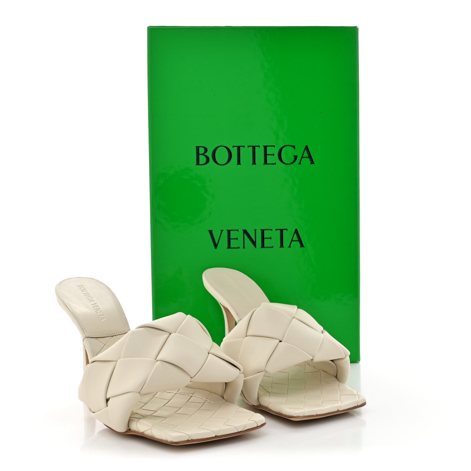 Bottega Veneta Nappa Maxi Intrecciato Lido Mule Sandals 37.5 Wax 8 of 8
