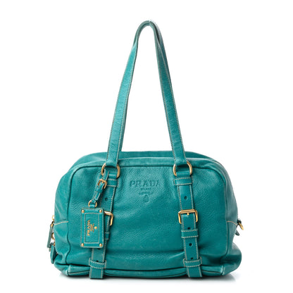 Prada Deerskin Shoulder Bag Turchese 1 of 10
