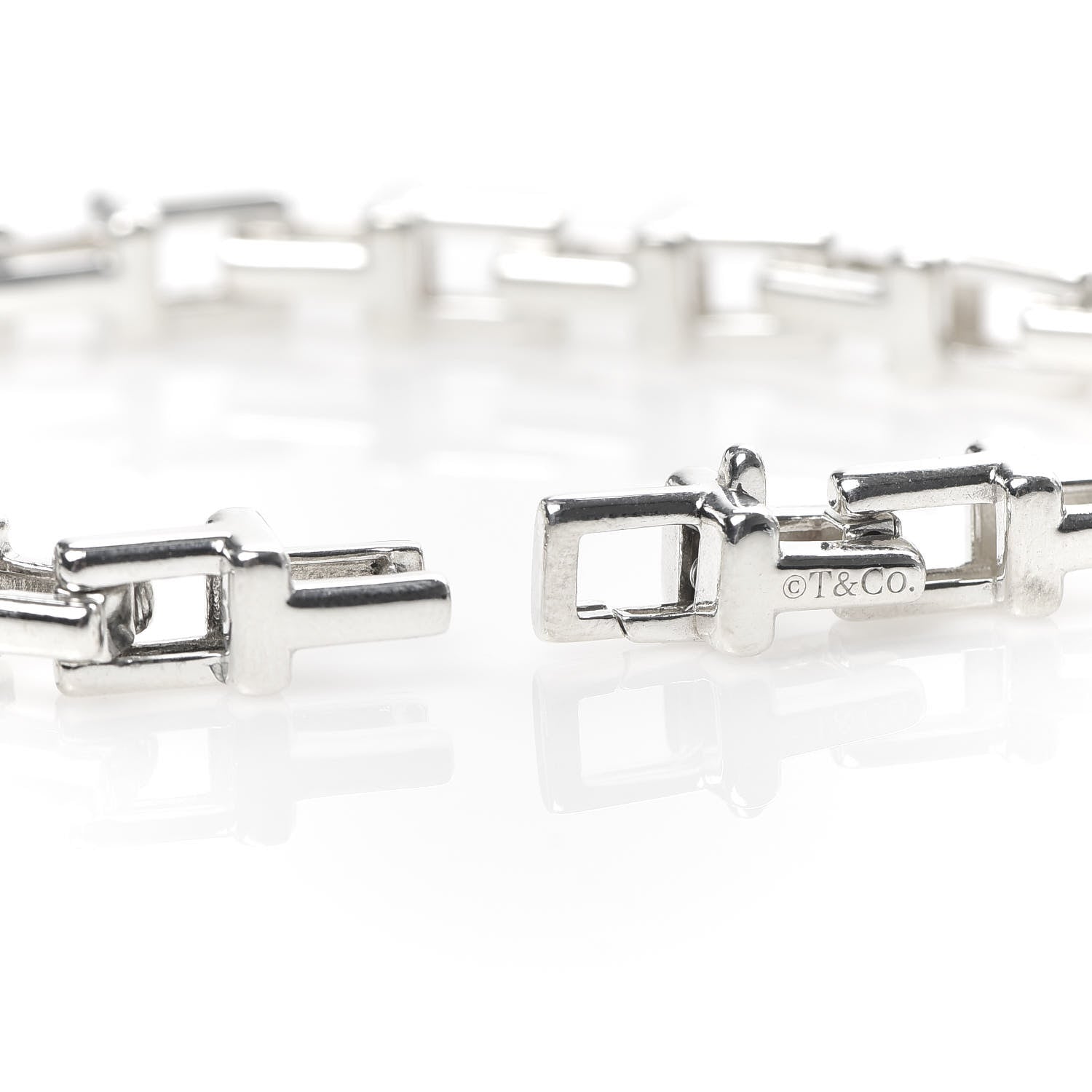 Tiffany Sterling Silver T Chain Bracelet 6 of 7