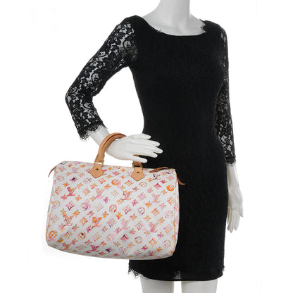 Louis Vuitton Watercolor Aquarelle Speedy 35 White 2 of 9