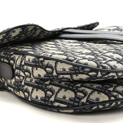 Christian Dior Oblique Saddle Bag Blue 8 of 9