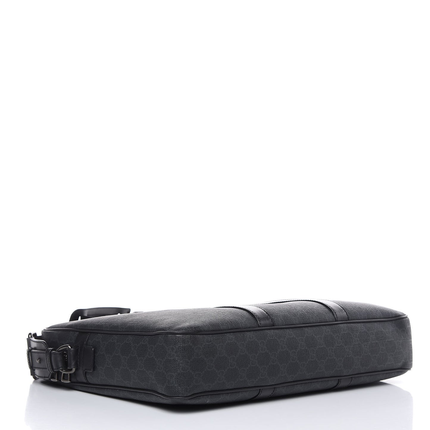 GG Supreme Monogram Briefcase Black Grey