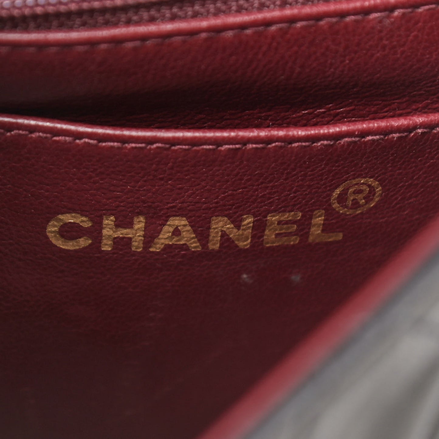 Lambskin Quilted Mini Square Flap Brown