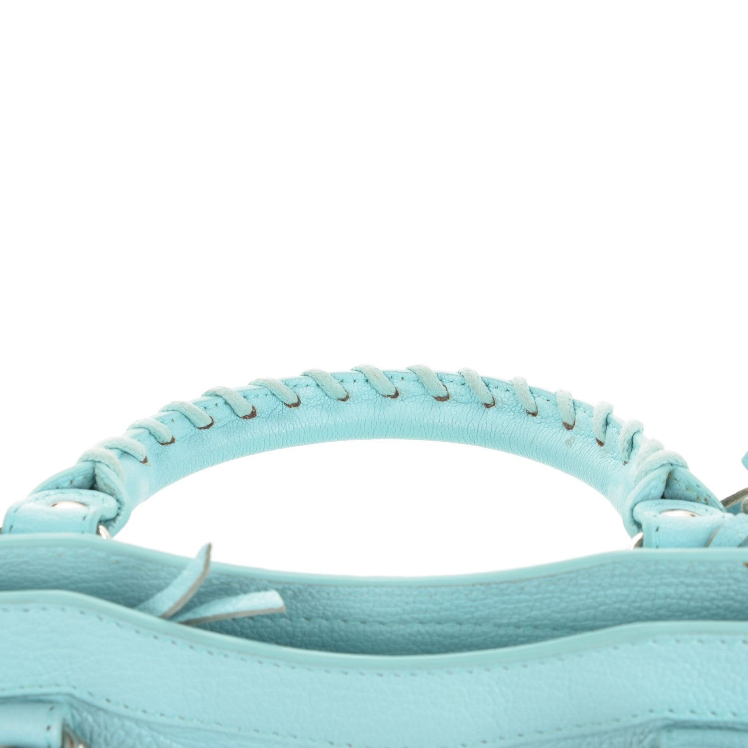 Balenciaga Chevre Silver Metallic Edge Hardware Classic Hardware Mini City Bleu Maldives 8 of 8