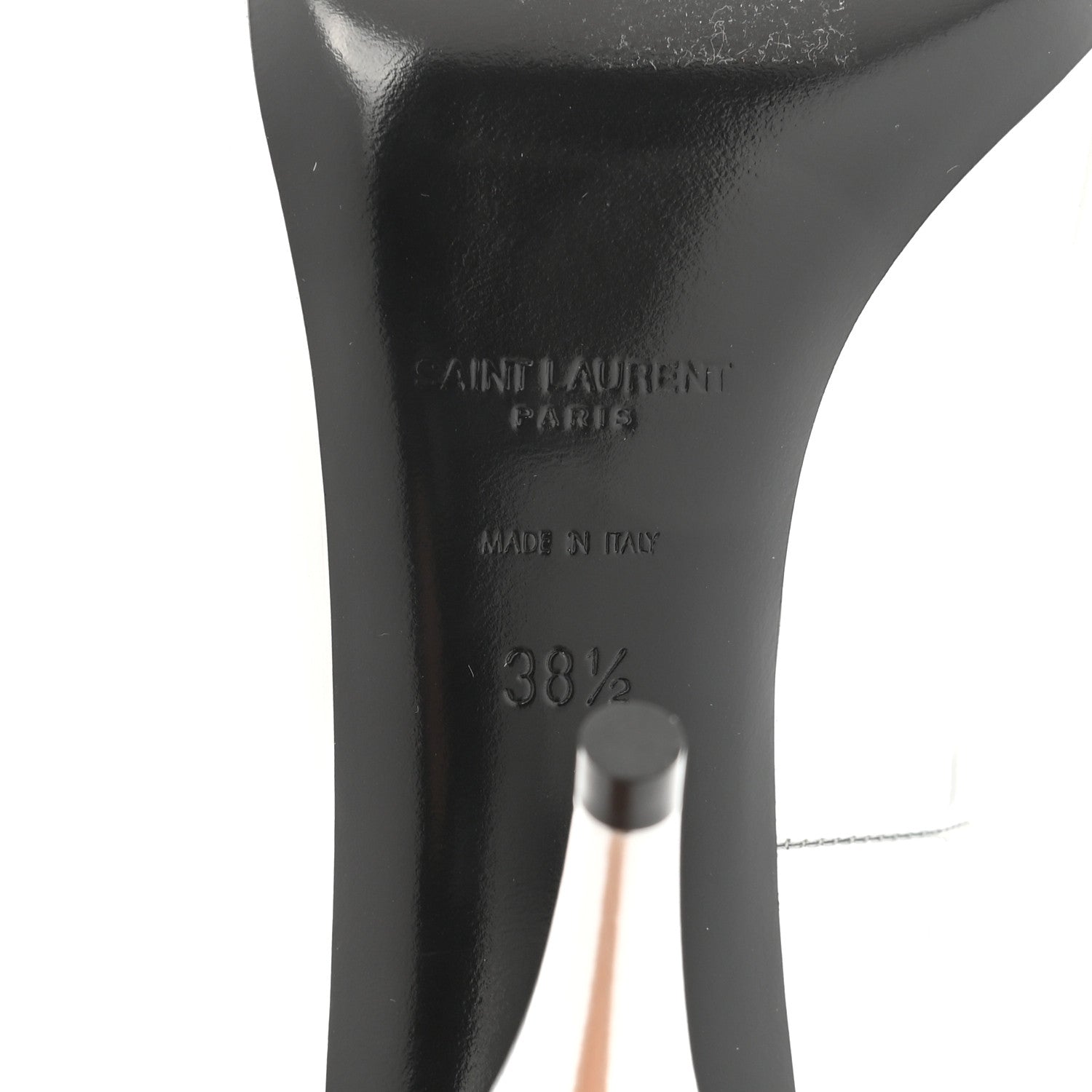 Saint Laurent Calfskin Kiki 100 Pumps 38.5 Silver 8 of 9