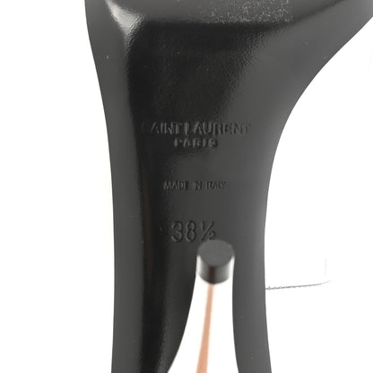 Saint Laurent Calfskin Kiki 100 Pumps 38.5 Silver 8 of 9