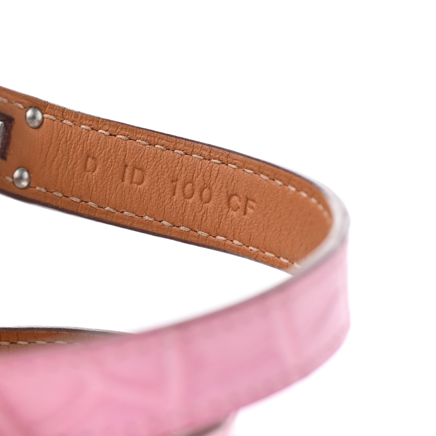 Hermes Matte Alligator Kelly Double Tour Bracelet T3 5P Pink 5 of 6