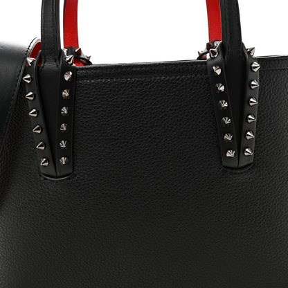 Christian Louboutin Calfskin Spikes Mini East West Cabata Tote Black 7 of 9