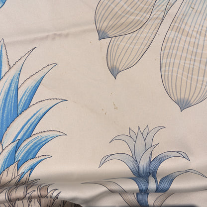 Hermes Silk Index Bromeliaceae Scarf 90  Gris Argent Bleu Vert Amande 4 of 4