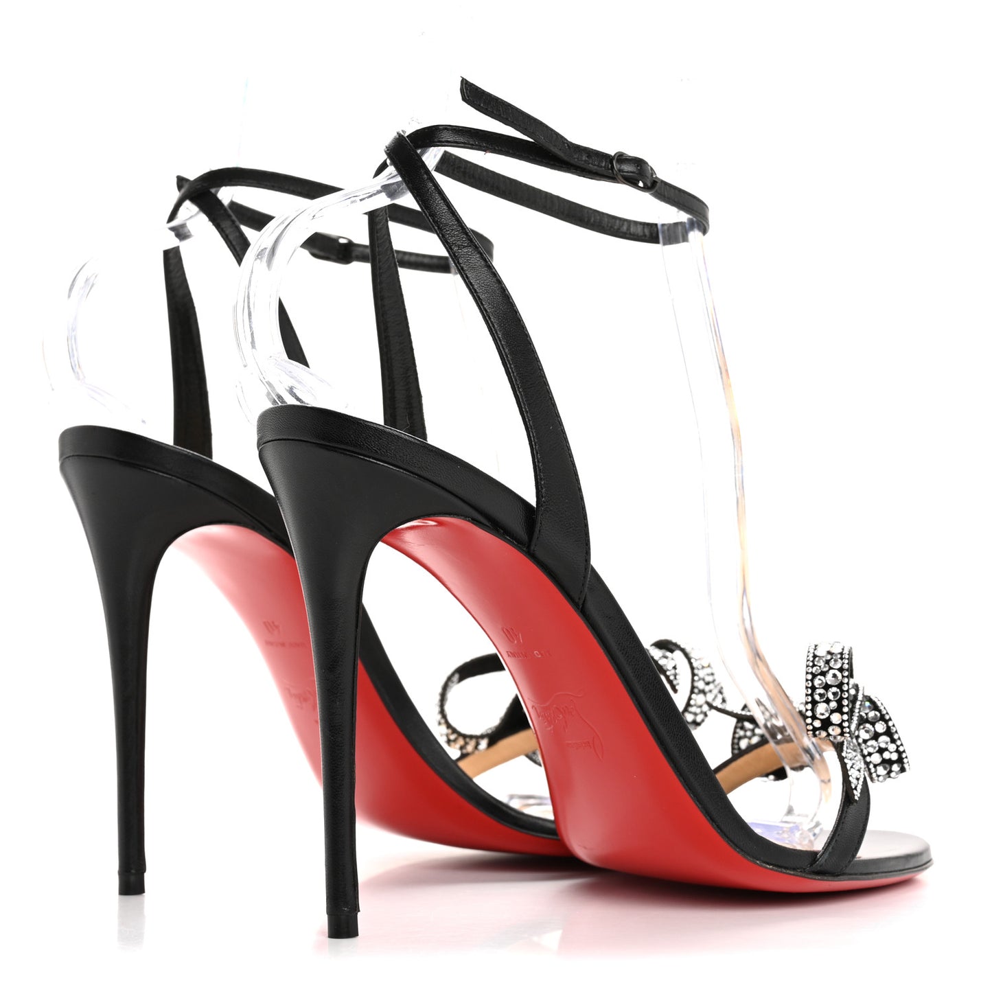 Kid Crystal Jewel Queen Sandals 40 Black