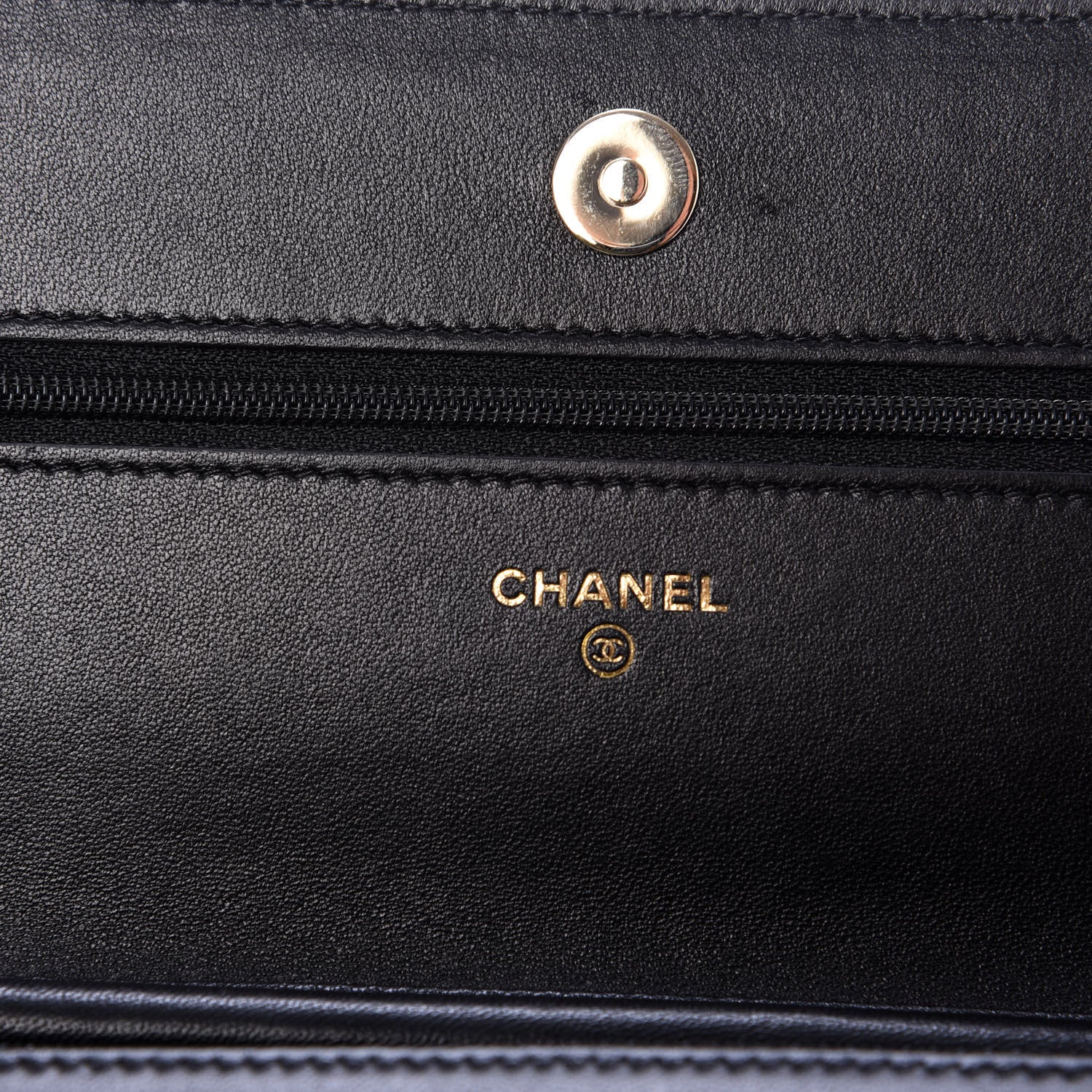 Chanel Lambskin Quilted Chain Around Wallet On Chain WOC Black 6 of 11