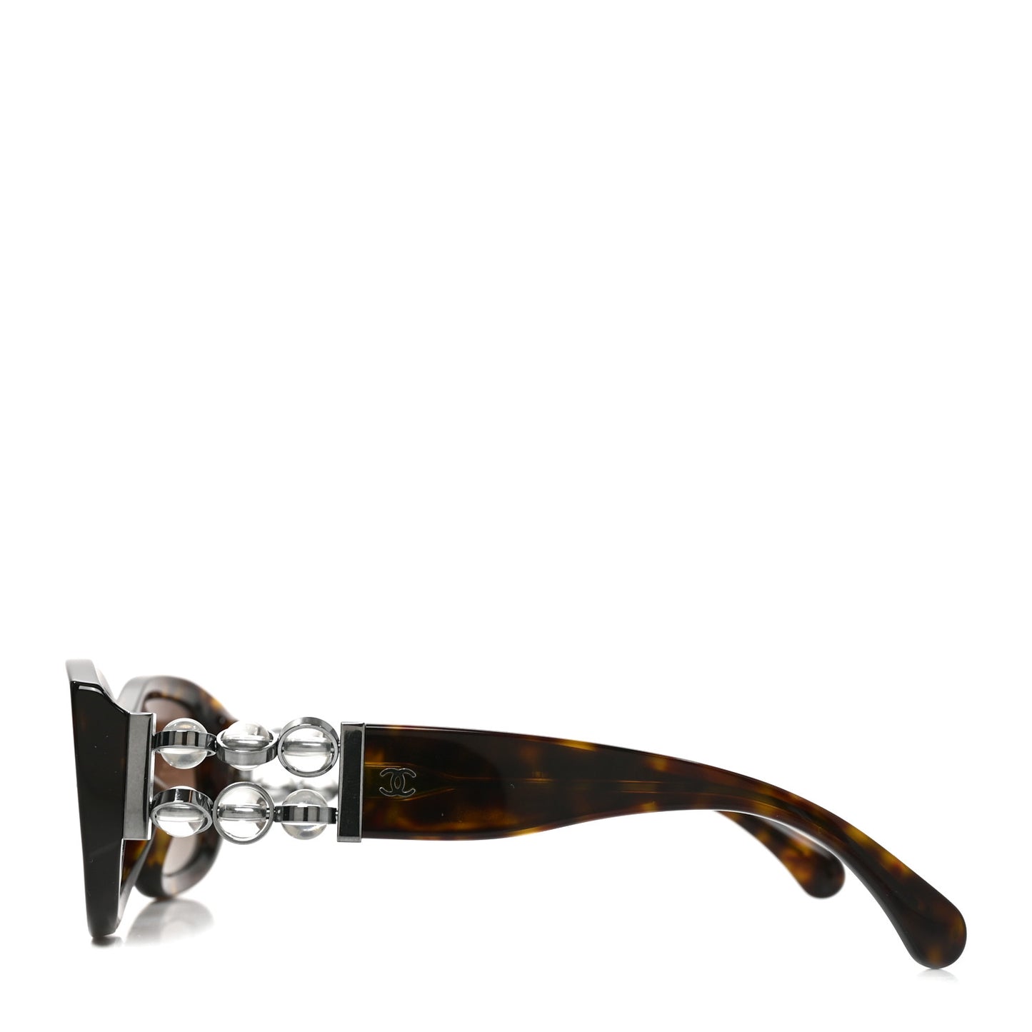 Acetate Glass Pearl Polarized Oval Sunglasses 5542-A Tortoise
