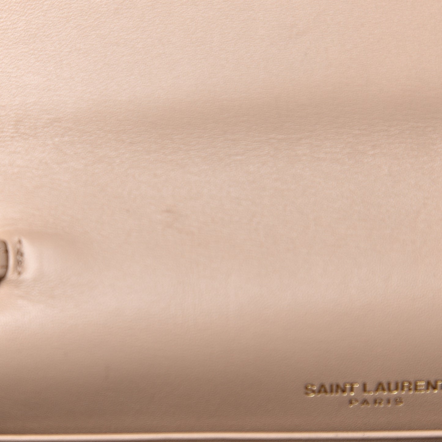 Smooth Calfskin Classic Monogram Kate Tassel Chain Wallet Nude Powder
