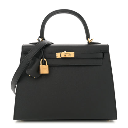 Hermes Epsom Kelly Sellier 25 Black 1 of 11