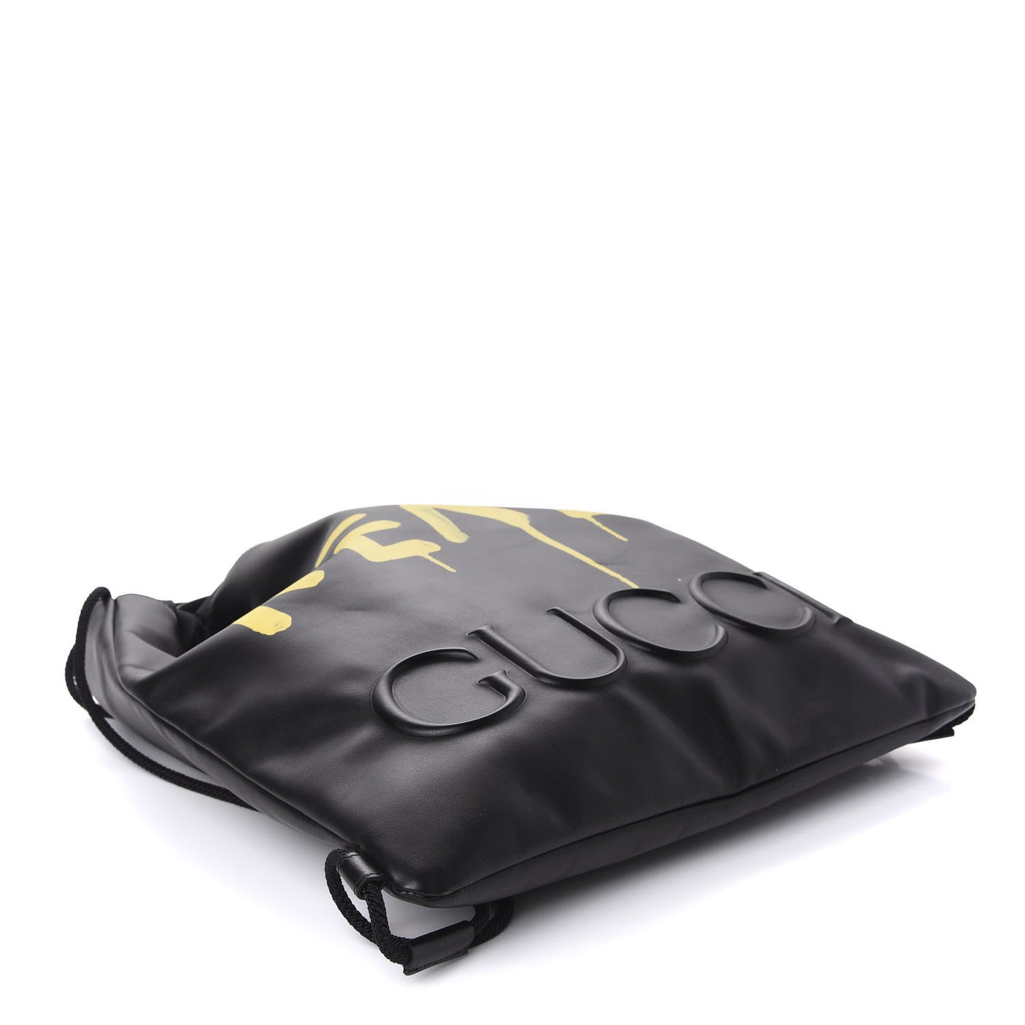 Calfskin Small GucciGhost Drawstring Backpack Black