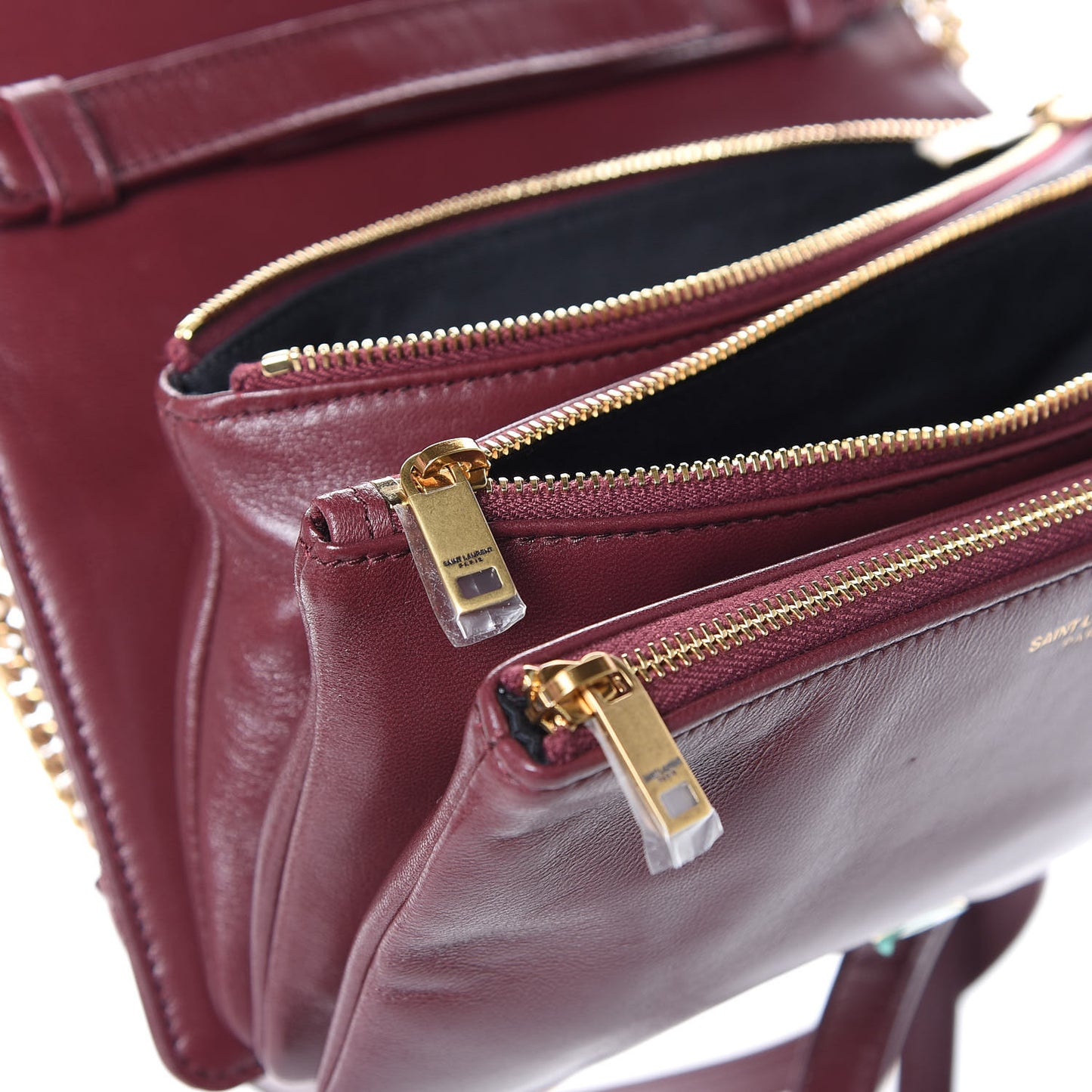Lambskin Diamond Quilted Angie Chain Bag Burgundy