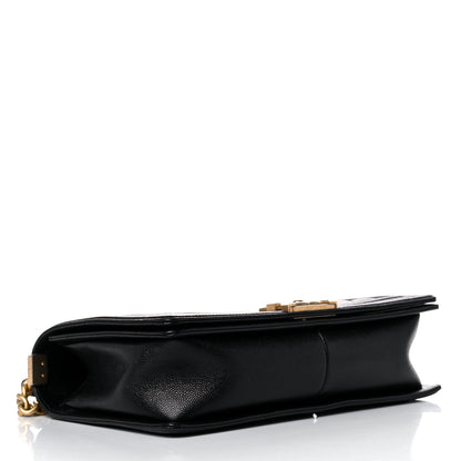 Chanel Caviar Chevron Quilted Medium Boy Flap Black 4 of 17