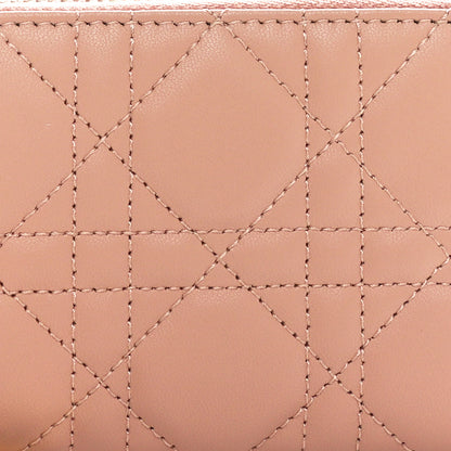 Christian Dior Lambskin Cannage Small Lady Dior Voyageur Coin Purse Rose Des Vents 7 of 9
