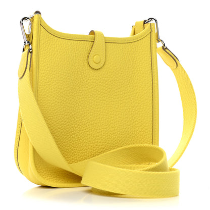 Hermes Taurillon Clemence Evelyne TPM Lime 2 of 5