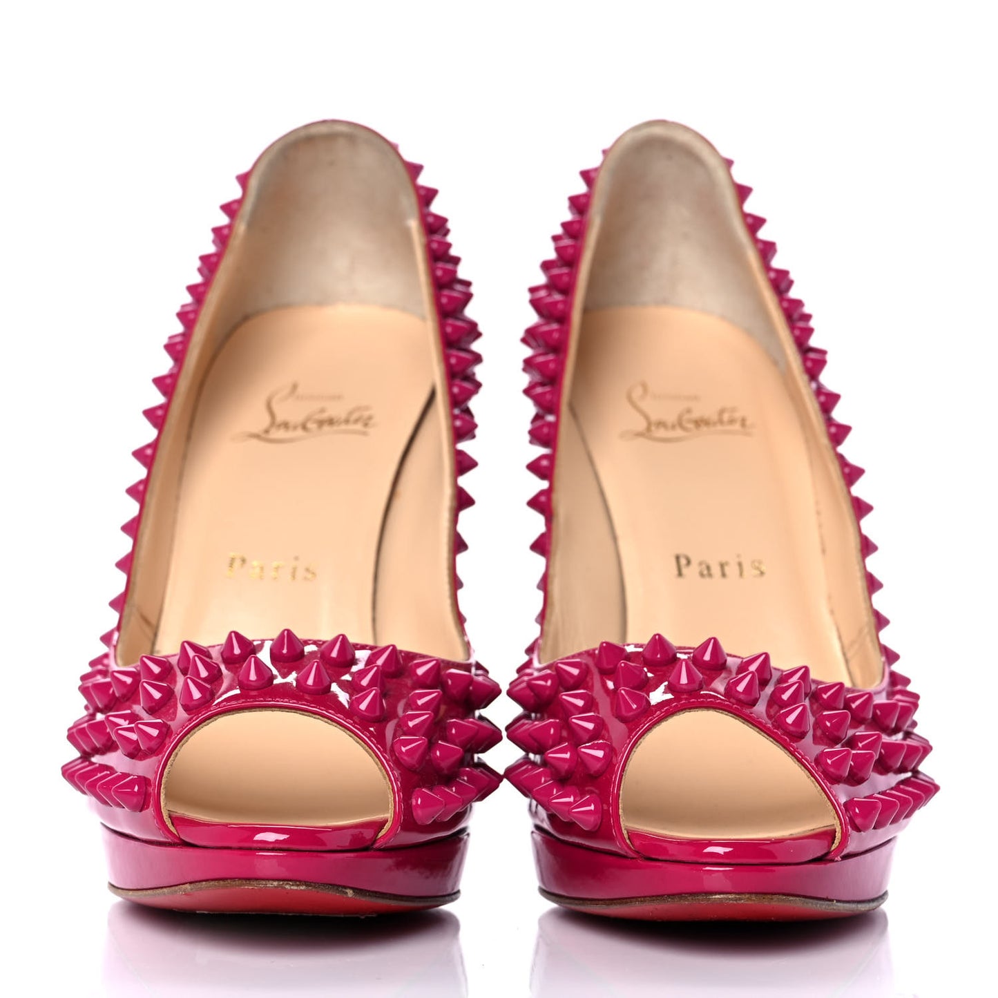 Patent Yolanda Spikes 120 Pumps 37 Grenadine