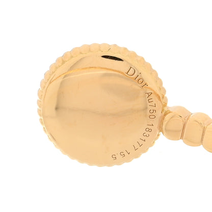 Christian Dior 18K Yellow Gold Diamond Mother of Pearl Rose Des Vents Cuff Bracelet 3 of 4