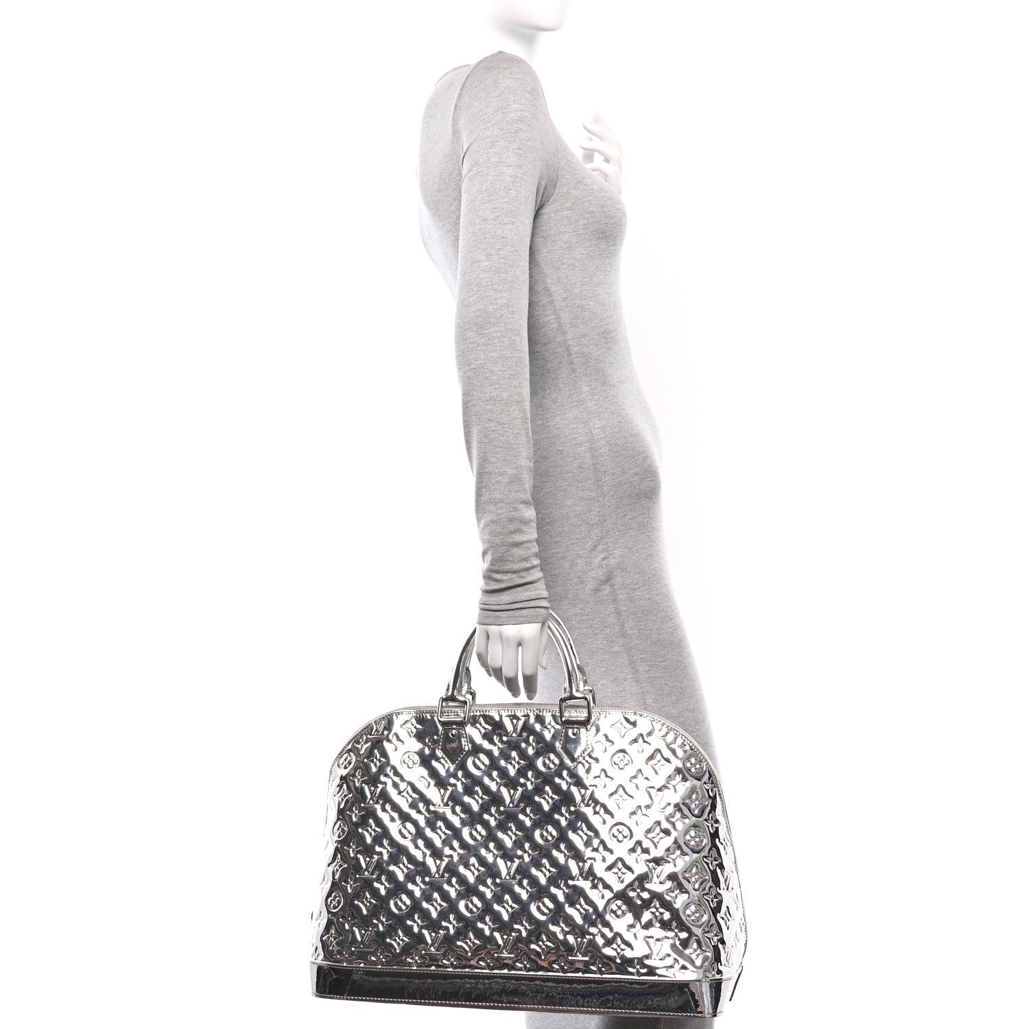 Louis Vuitton Monogram Miroir Alma GM XL Silver 2 of 9