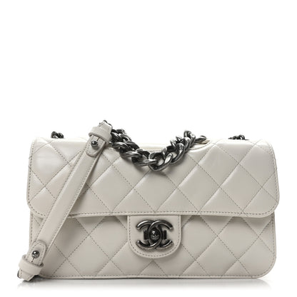 Chanel Glazed Calfskin Medium Perfect Edge Flap White 1 of 10
