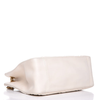 Gucci Calfskin Matelasse Medium GG Marmont Shoulder Tote Bag White 4 of 16