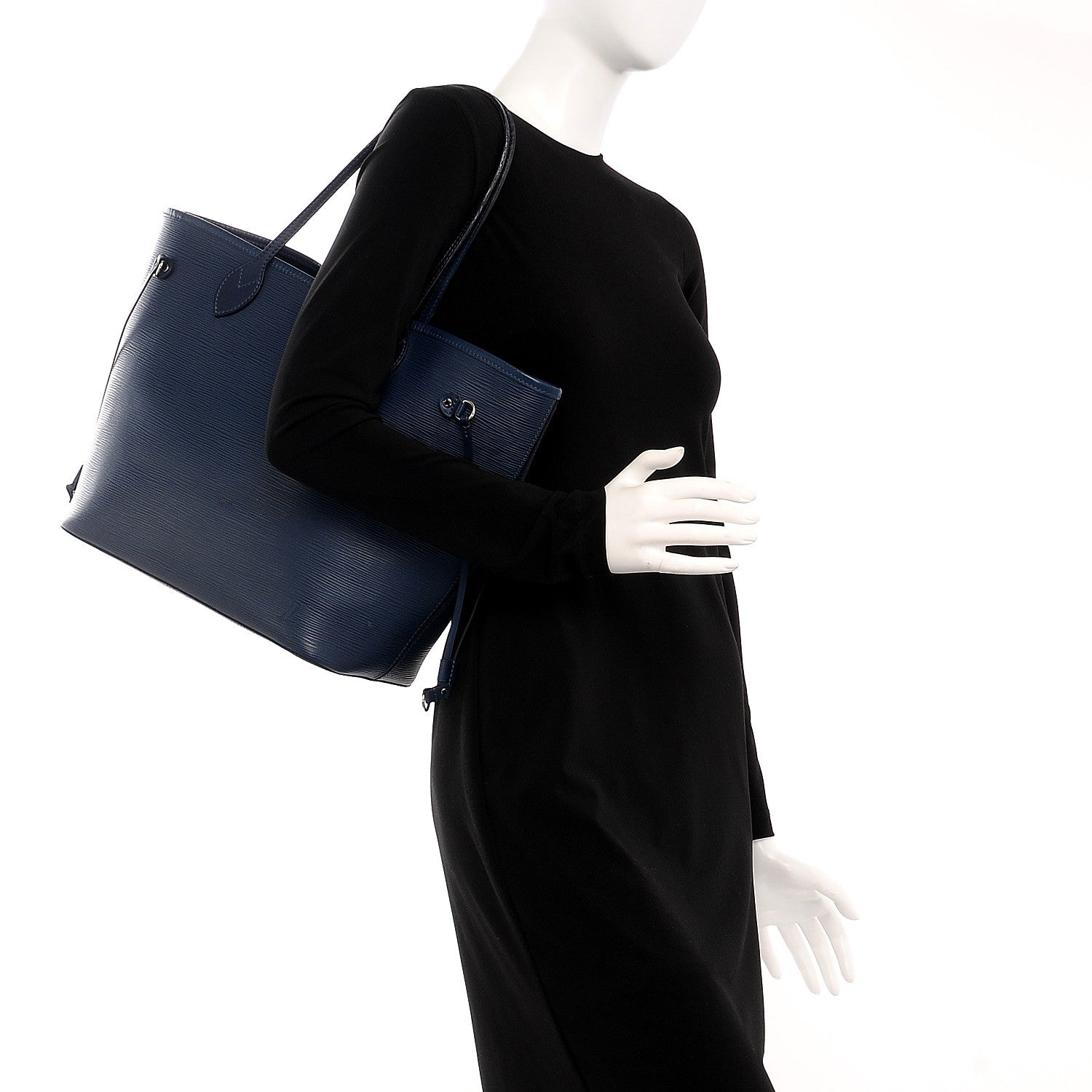 Louis Vuitton Epi Neverfull MM Indigo 2 of 18