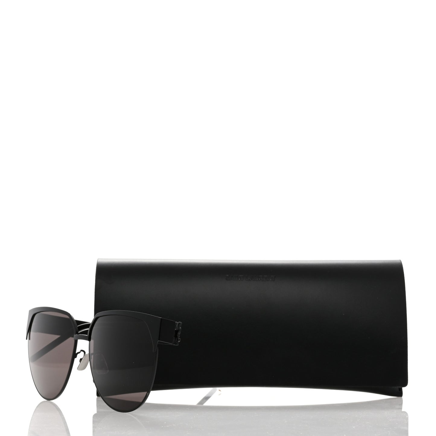 Aged Metal Cat Eye SLM43 Sunglasses Black