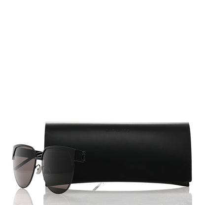 Saint Laurent Aged Metal Cat Eye SLM43 Sunglasses Black 7 of 7