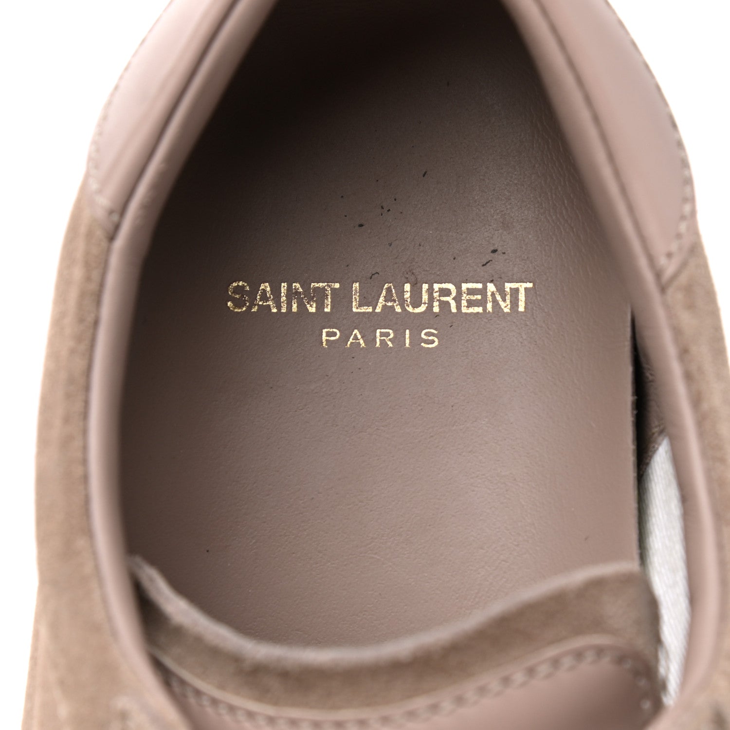 Saint Laurent Distressed Suede Womens Court Classic Sneakers 39 Rose Antique 7 of 8