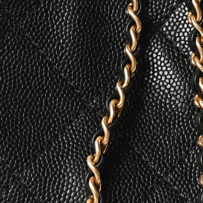 Chanel Caviar Quilted Medium Chanel 25 Handbag Black 9 of 11