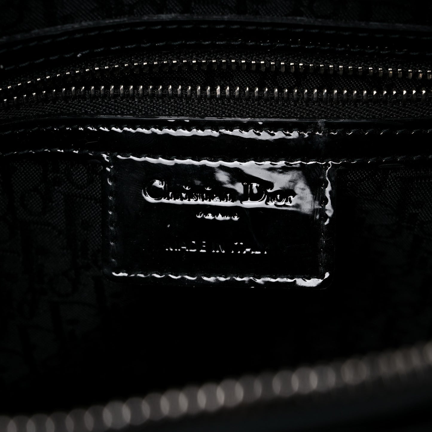 Patent Cannage Large Lady Dior Black