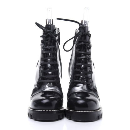 Louis Vuitton Metallic Calfskin Patent Star Trail Ankle Boots 38 Black 2 of 12