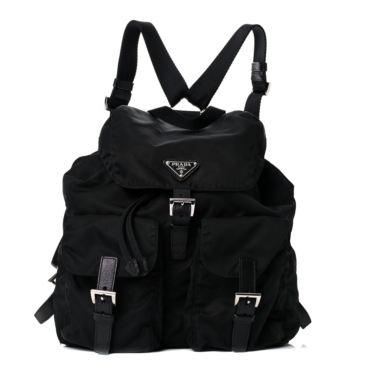 Prada Nylon Vela Medium Backpack Black 1 of 16