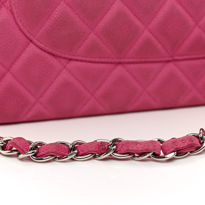 Chanel Iridescent Caviar Quilted Jumbo Double Flap Pink 12 of 13