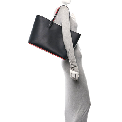 Christian Louboutin Calfskin Spikes East West Cabata Tote Black 2 of 11