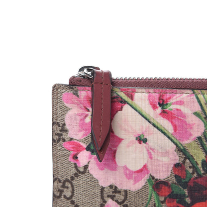 Gucci GG Supreme Monogram Blooms Small Zip Pouch Beige Multicolor Dry Rose 10 of 11