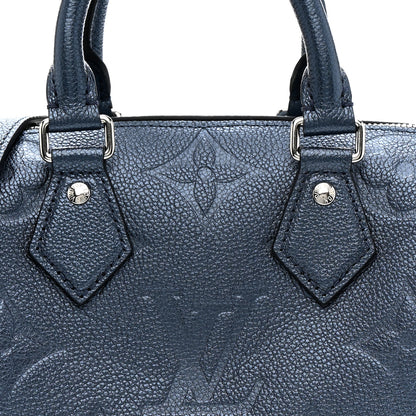 Louis Vuitton Metallic Empreinte Monogram Giant Speedy Bandouliere 20 Navy Nacre 8 of 11