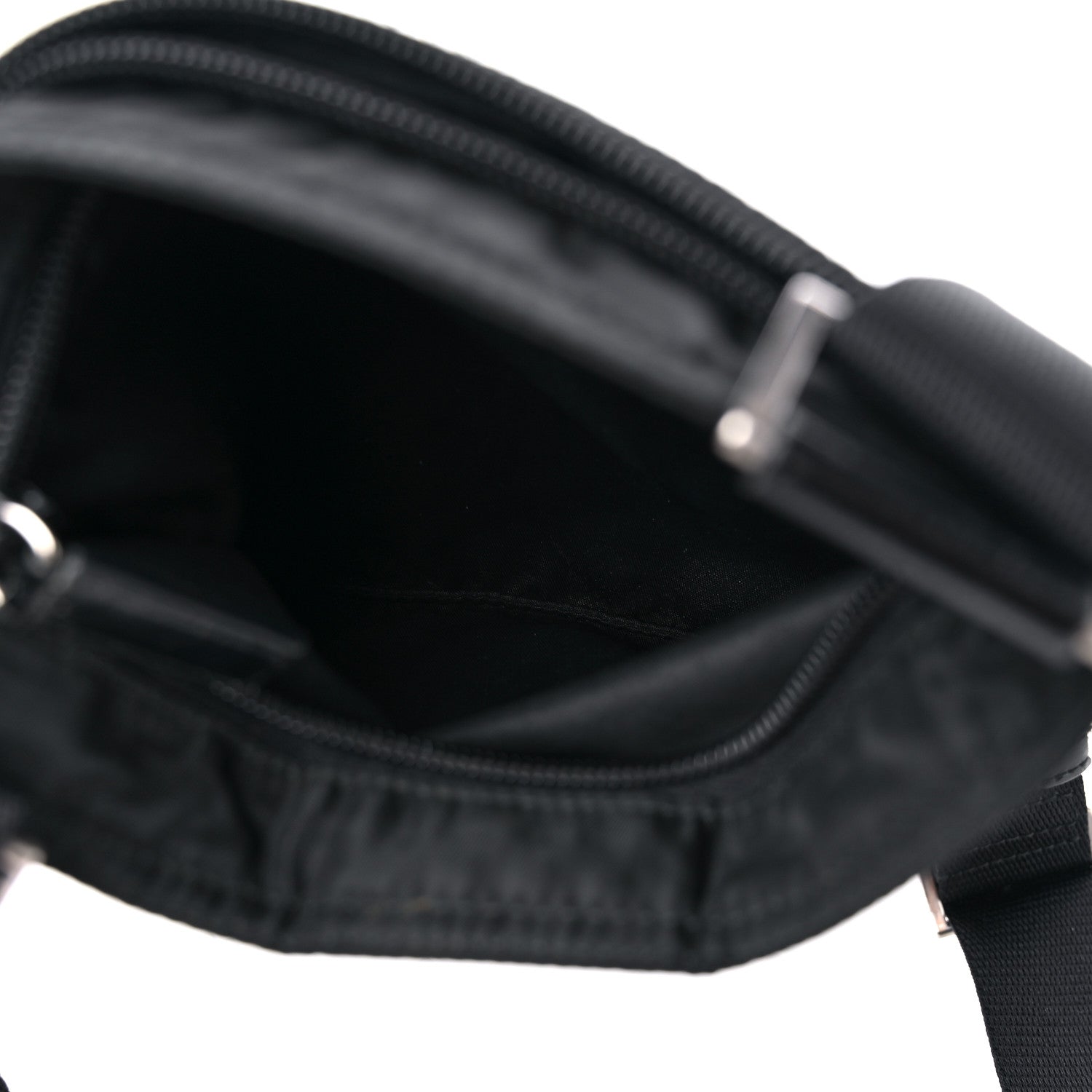 Prada Nylon Flat Messenger Bag Black 5 of 11