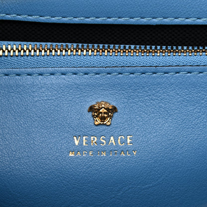 Versace Calfskin Medium Palazzo Empire Bag Blue Pink Yellow 6 of 9