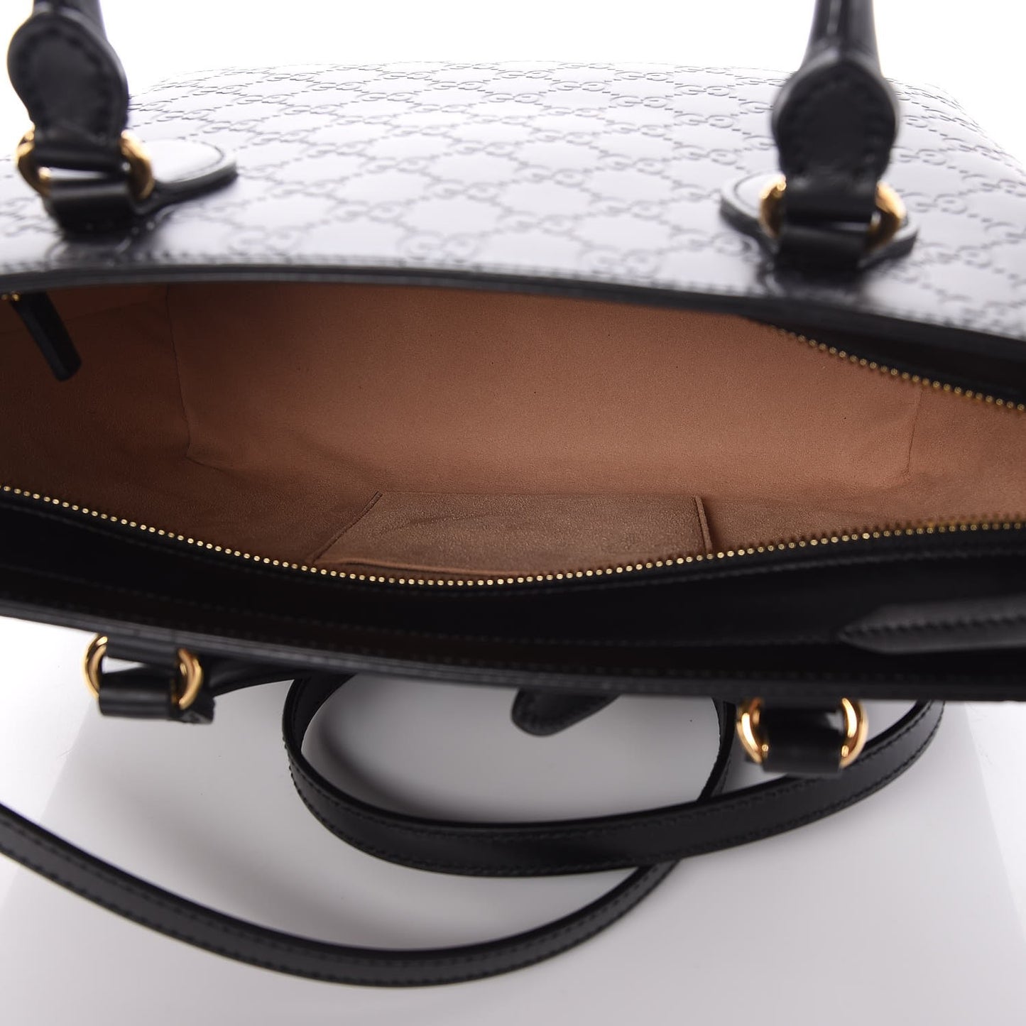 Guccissima Small Zippered Bucket Tote Black