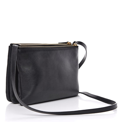 Celine Lambskin Small Trio Crossbody Bag Black 3 of 16