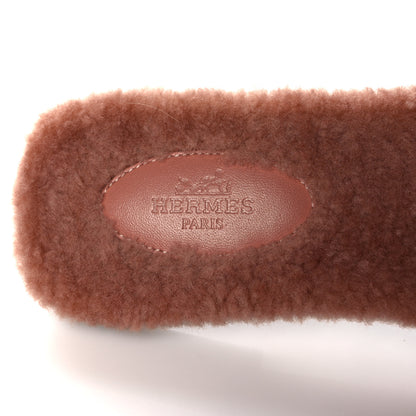 Hermes Woolskin Oran Sandals 39 Rose Aube 7 of 7