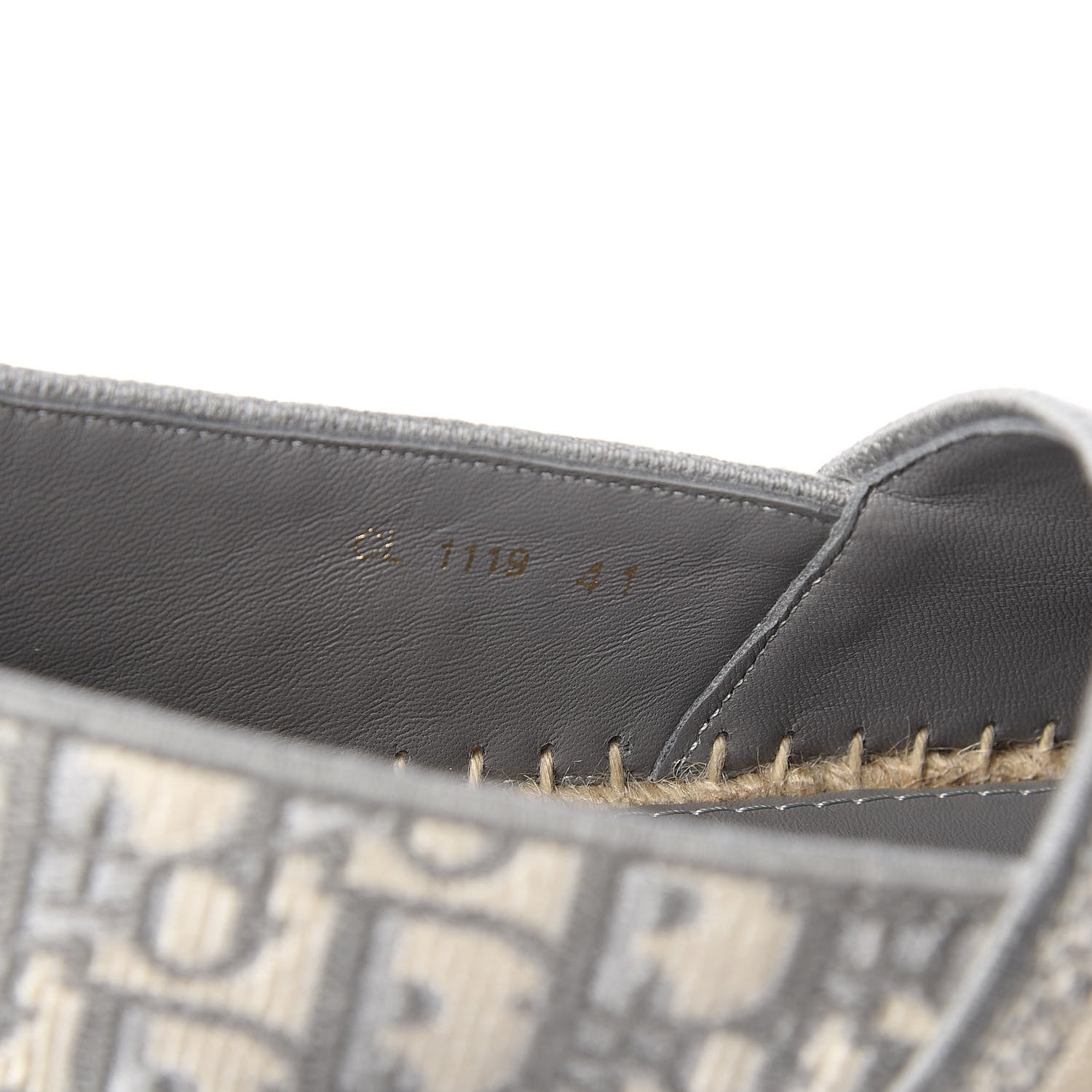 Christian Dior Oblique Embroidered Granville 15mm Espadrilles 41 Grey Stone 8 of 9