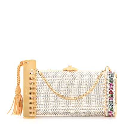 Judith Leiber Swarovski Crystal Pearl Floral Minaudiere Clutch Gold Multicolor 3 of 13