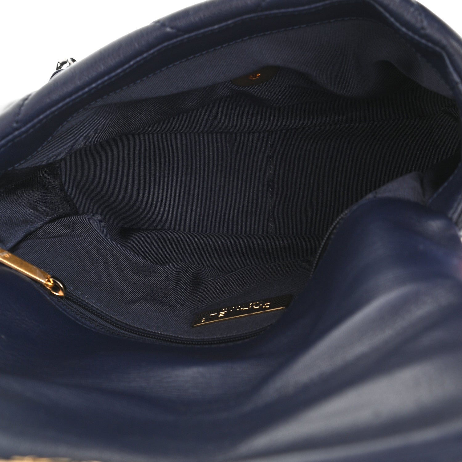 Chanel Lambskin Quilted Medium Chanel 19 Flap Navy Blue 4 of 9